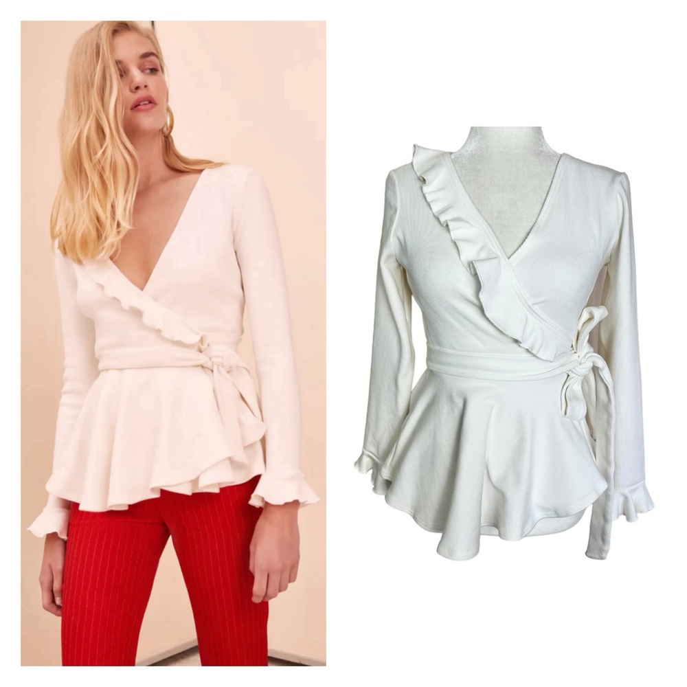 C/MEO Collective A Little More Ruffled Top Size Small